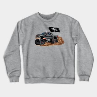 Cartoon Monster Truck Crewneck Sweatshirt